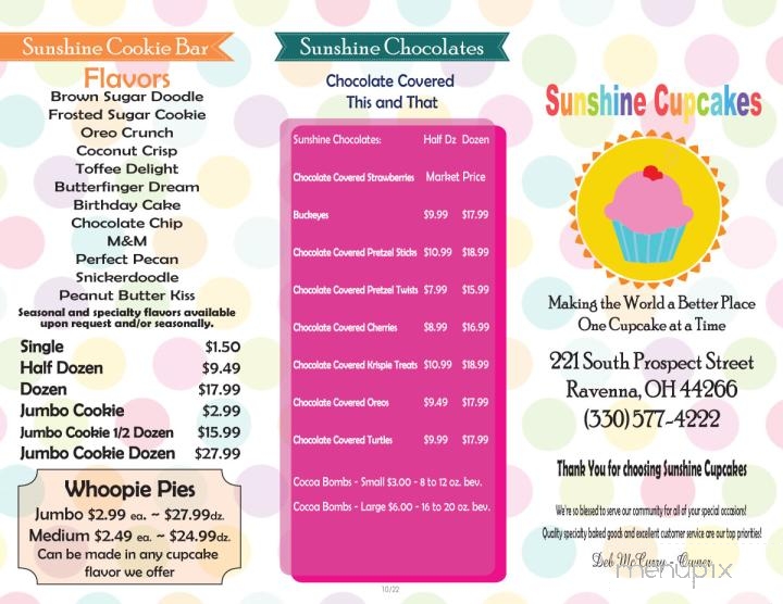 Sunshine Cupcakes Etc - Ravenna, OH