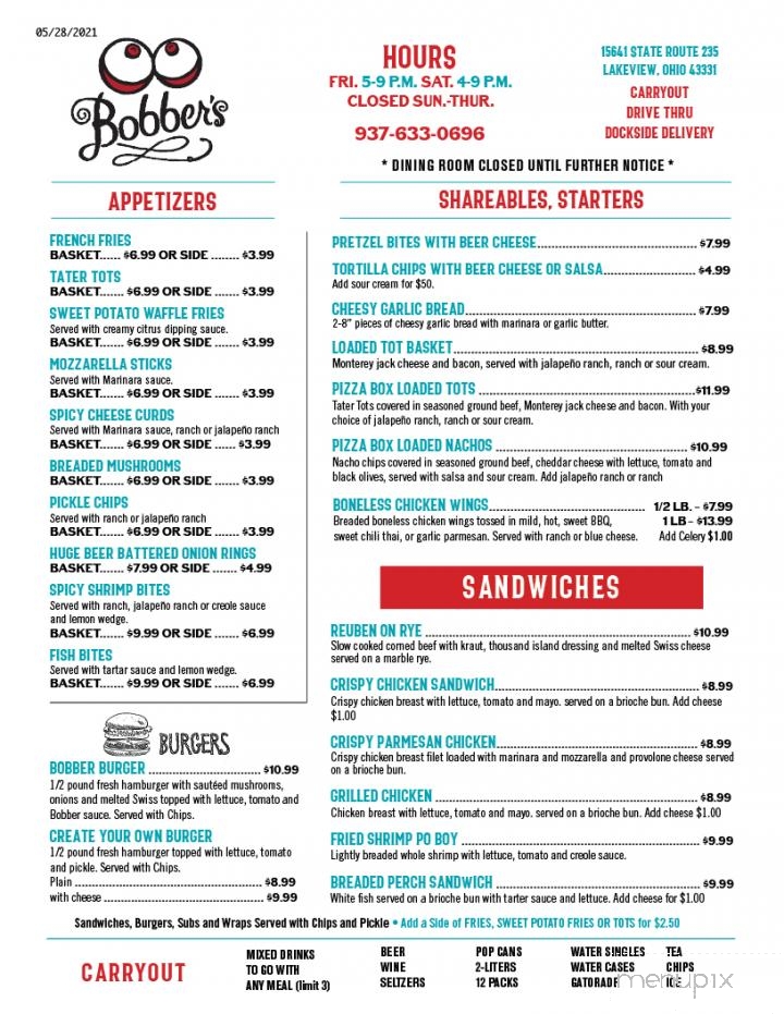 Bobber's Pizzeria & Drive-Thru - Lakeview, OH