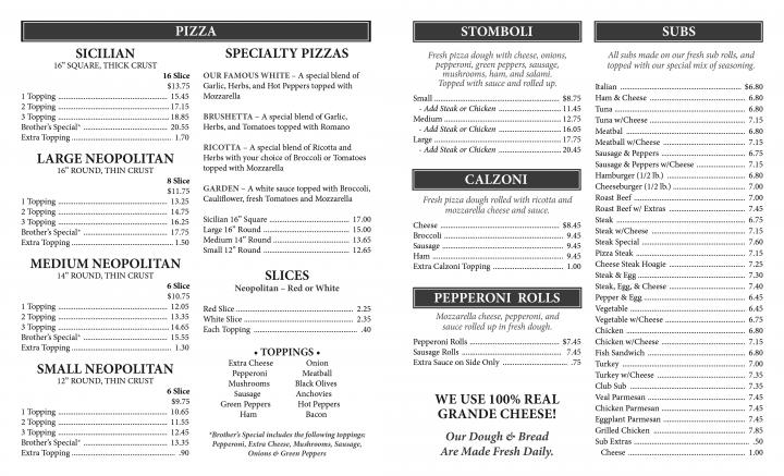 Brother's Pizza & Restaurant - Cortland, OH